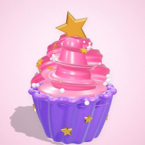 Cupcake Cósmico, vista frontal — La Tienda Brilli Brilli