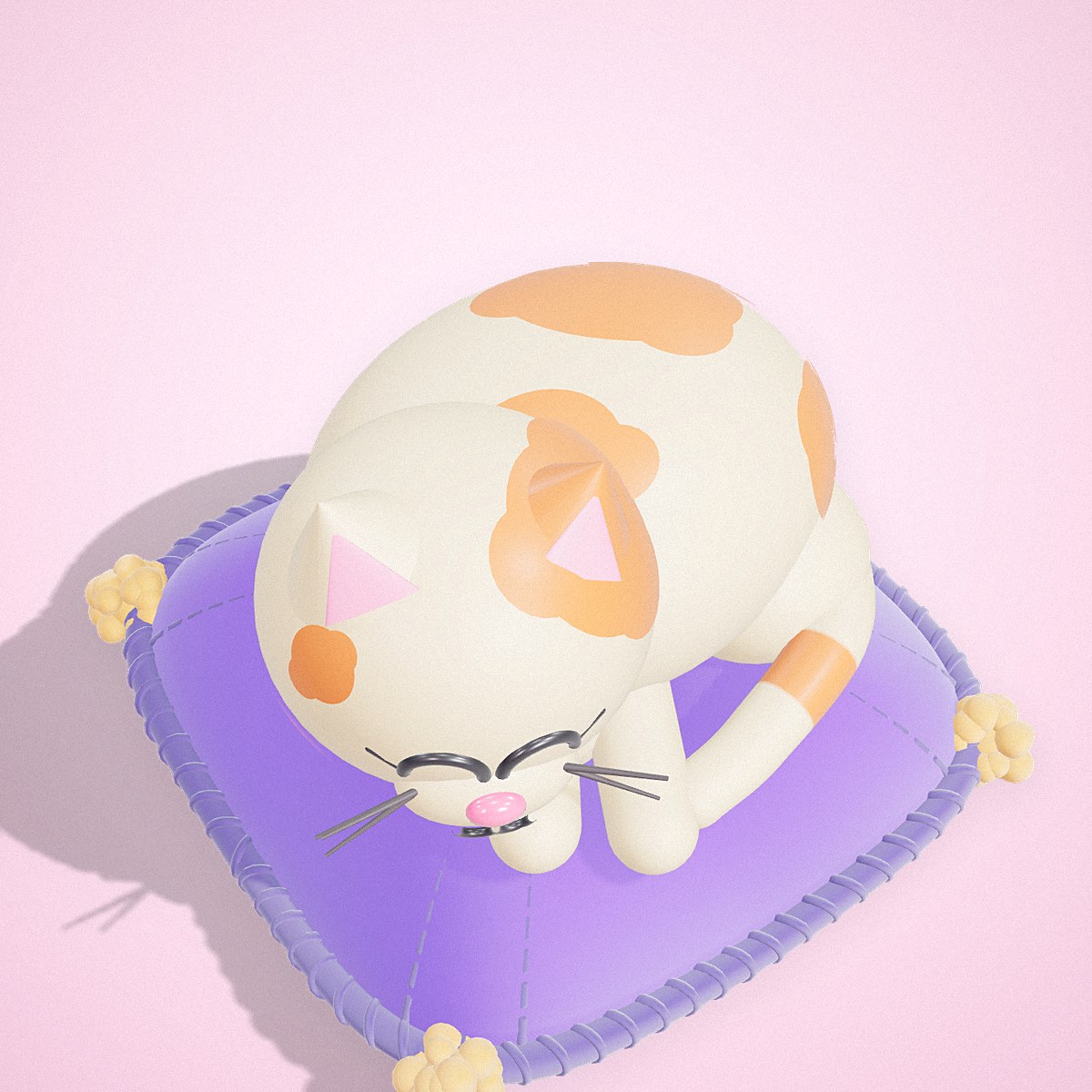 Gatito Modo Siesta, vista cenital — La Tienda Brilli Brilli