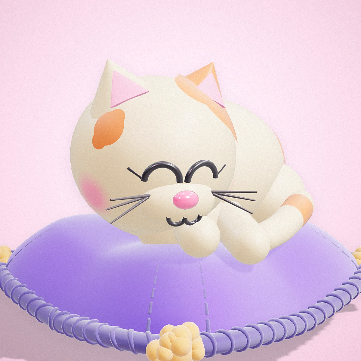 Gatito Modo Siesta, detalle — La Tienda Brilli Brilli