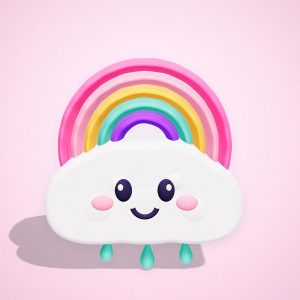 Nube Arcoíris Pop, vista frontal — La Tienda Brilli Brilli