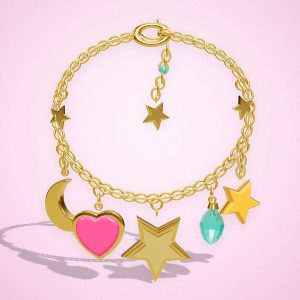 Pulsera Estrella Fugaz, vista frontal — La Tienda Brilli Brilli