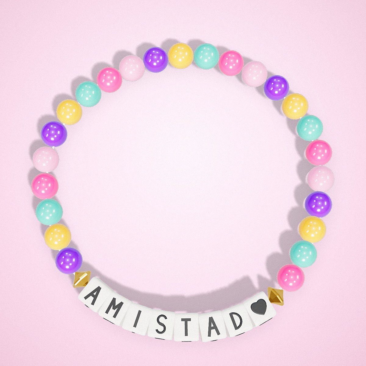 Pulsera Palabra Secreta, vista cenital — La Tienda Brilli Brilli