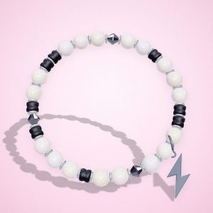 Pulsera Perla Rebelde, vista frontal — La Tienda Brilli Brilli