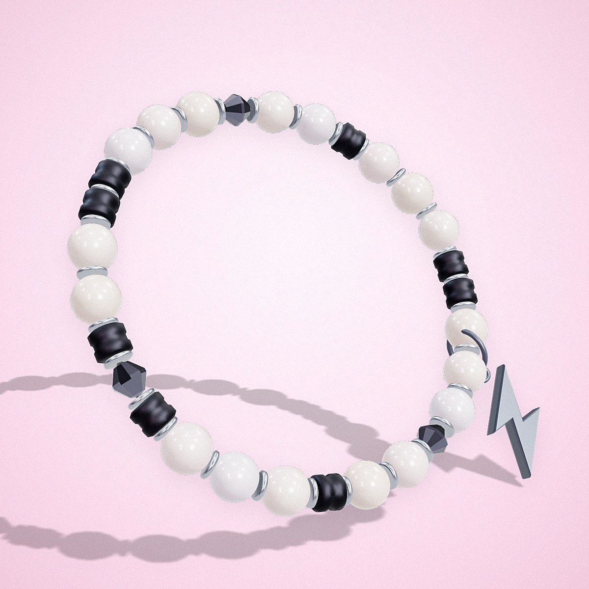 Pulsera Perla Rebelde, vista de tres cuartos — La Tienda Brilli Brilli