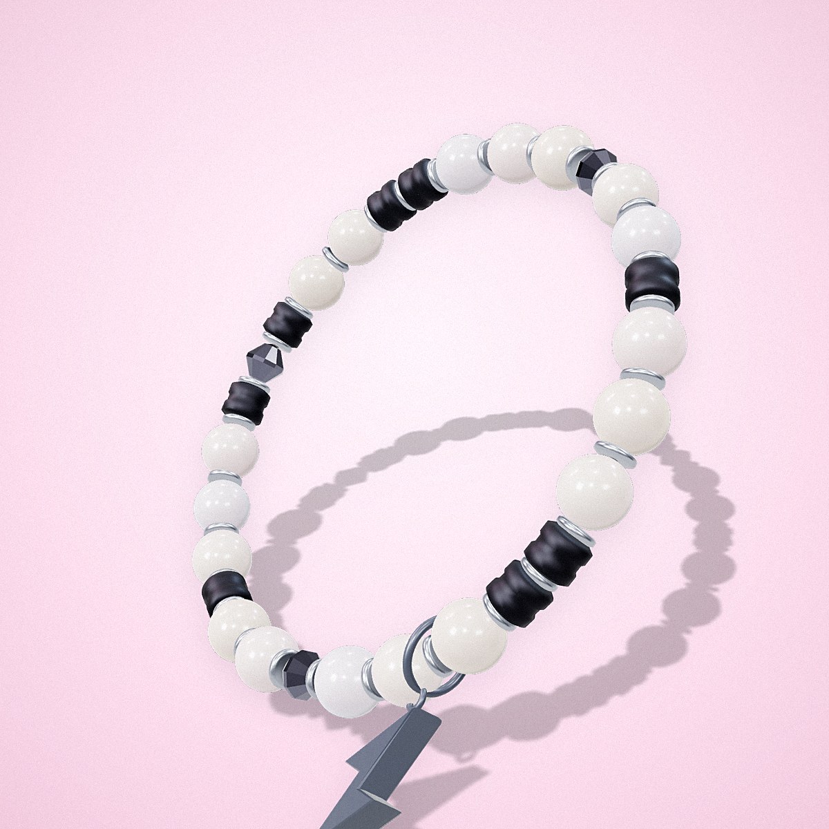 Pulsera Perla Rebelde, vista lateral — La Tienda Brilli Brilli