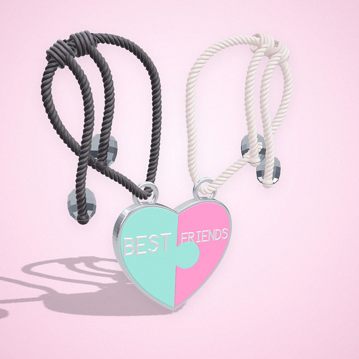 Pulsera Puzle BFF, vista de tres cuartos — La Tienda Brilli Brilli