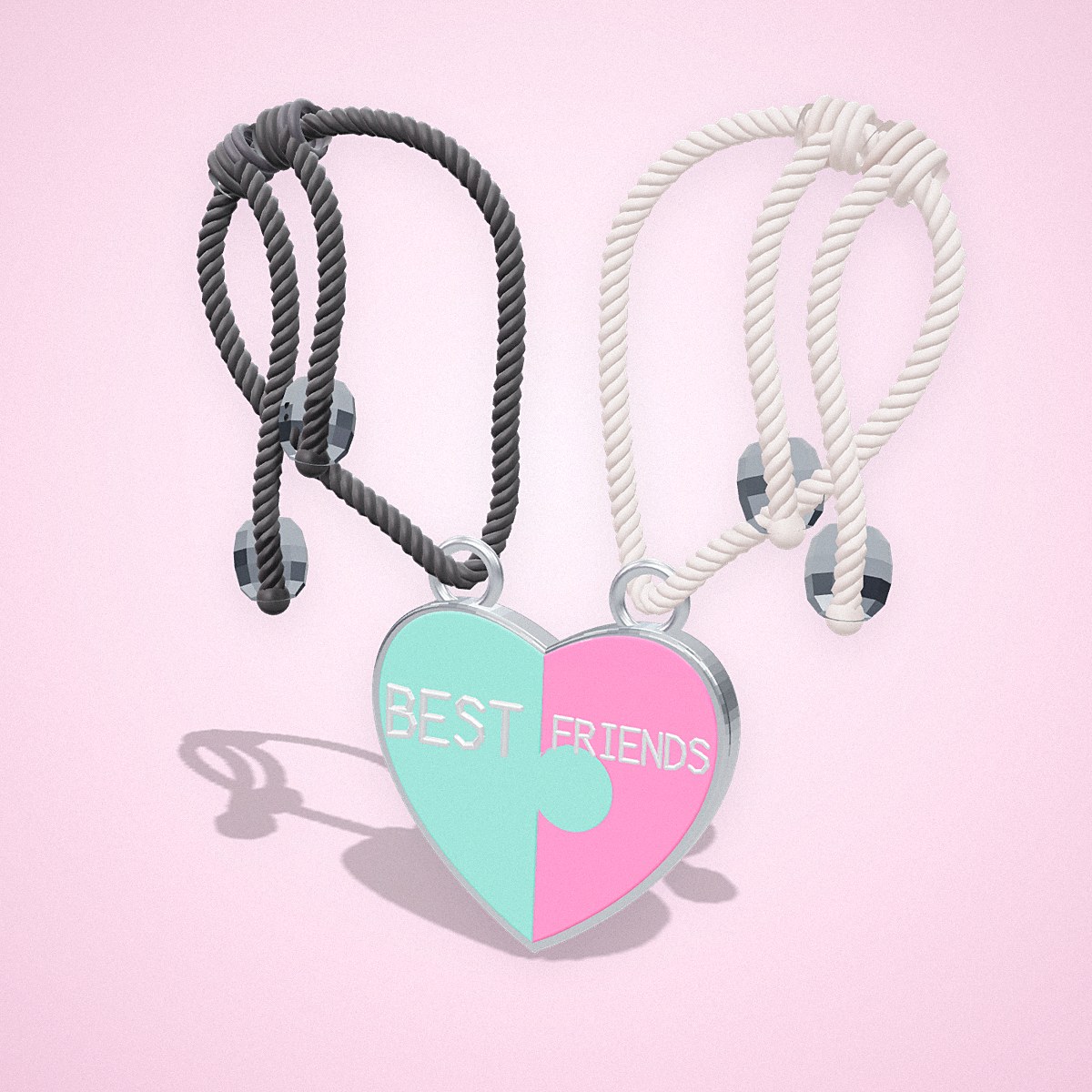 Pulsera Puzle BFF, vista lateral — La Tienda Brilli Brilli