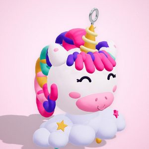 Unicornio Nube Pastel, vista frontal — La Tienda Brilli Brilli