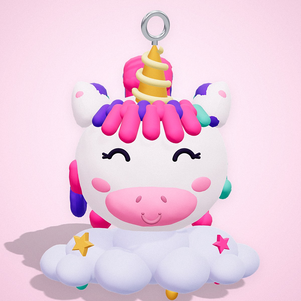 Unicornio Nube Pastel, vista de tres cuartos — La Tienda Brilli Brilli