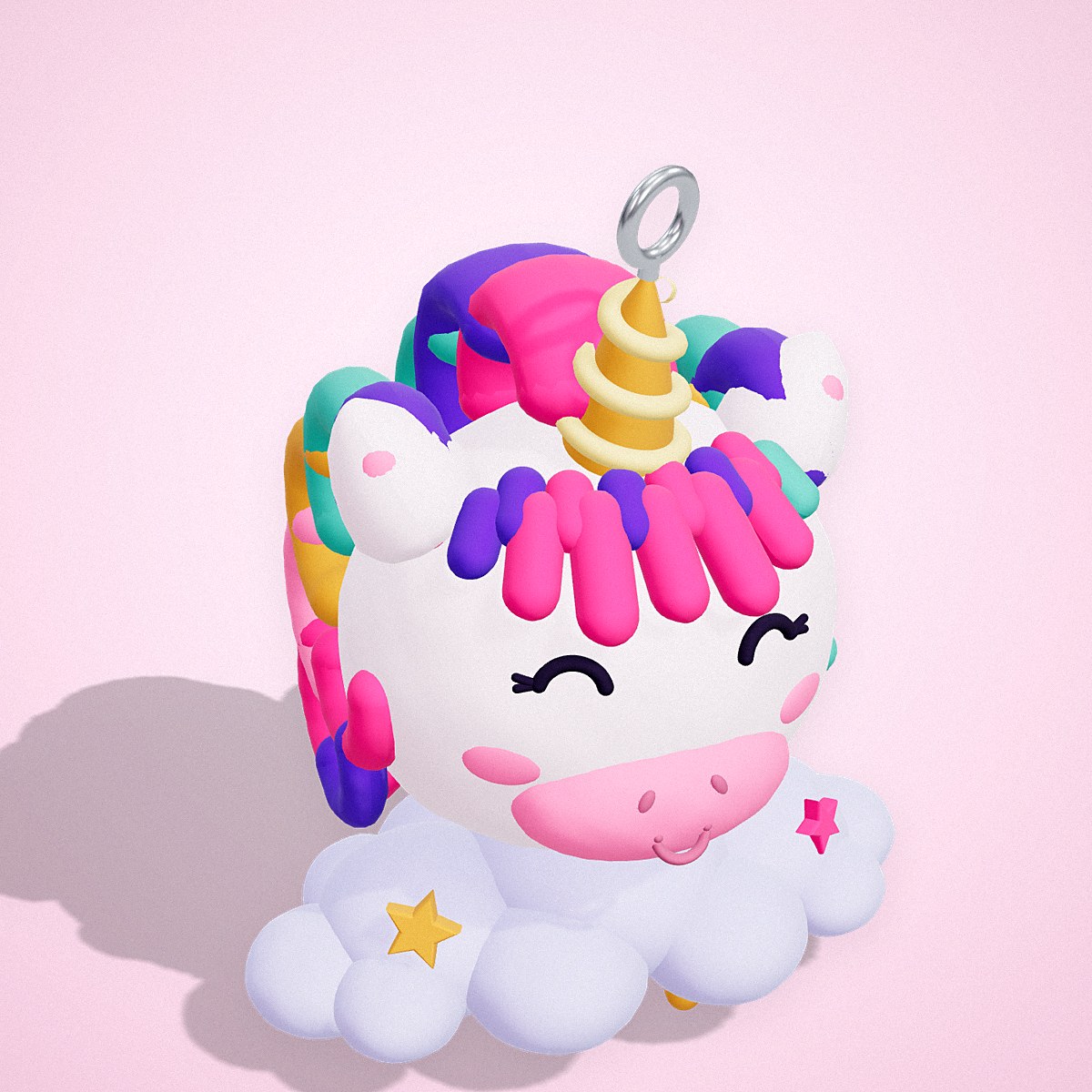 Unicornio Nube Pastel, vista cenital — La Tienda Brilli Brilli