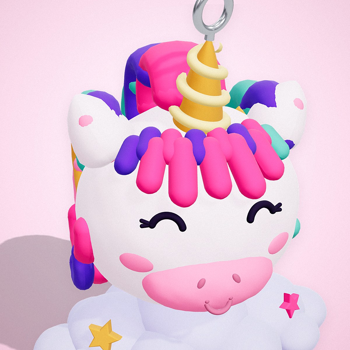 Unicornio Nube Pastel, detalle — La Tienda Brilli Brilli